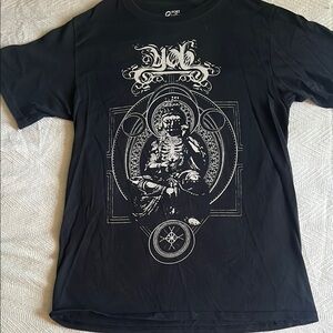 YOB band shirt adult size small black with white Buddha graphic RARE
